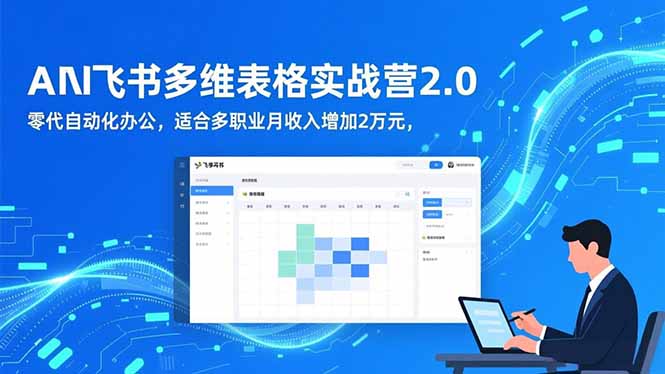 AI+飞书多维表格实战营2.0：零代码自动化办公，适合多职业月收入增加2万元-野草资源库
