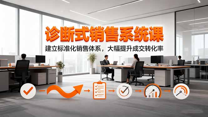 诊断式销售系统课，建立标准化销售体系，大幅提升成交转化率-野草资源库