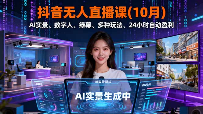 抖音无人直播课(10月-野草资源库