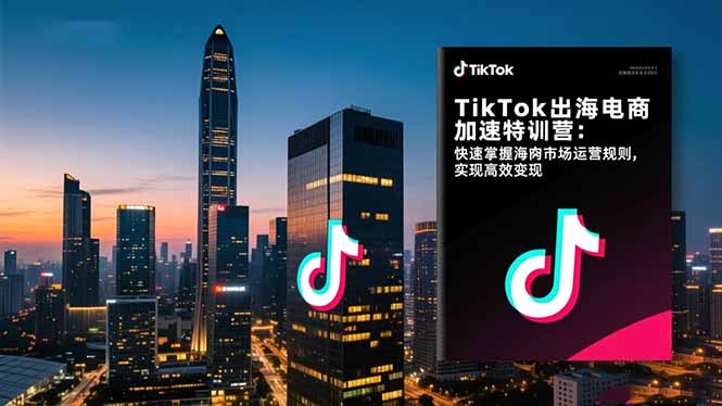 TikTok出海电商加速特训营：快速掌握海外市场运营规则，实现高效变现-野草资源库