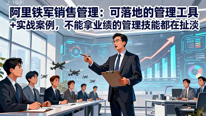 阿里铁军销售管理：可落地的管理工具+实战案例，不能拿业绩的管理都在扯淡-野草资源库