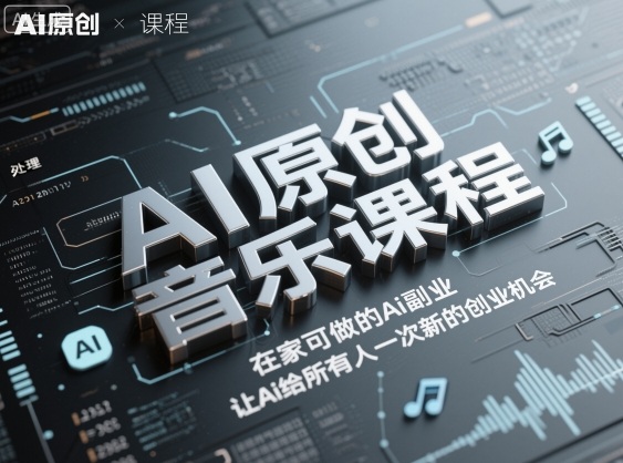 AI原创音乐课程，在家可做的Ai副业，让Ai给所有人一次新的创业机会-野草资源库