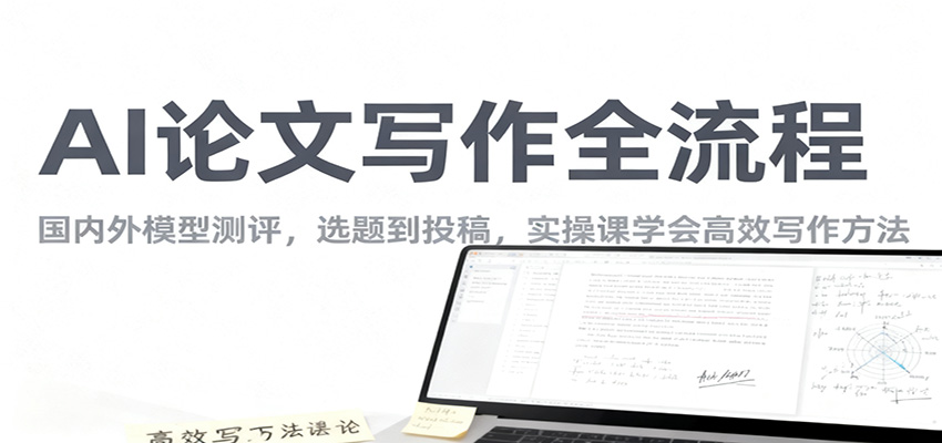 AI论文写作全流程,国内外模型测评,选题到投稿,实操课学高效写作方法-野草资源库