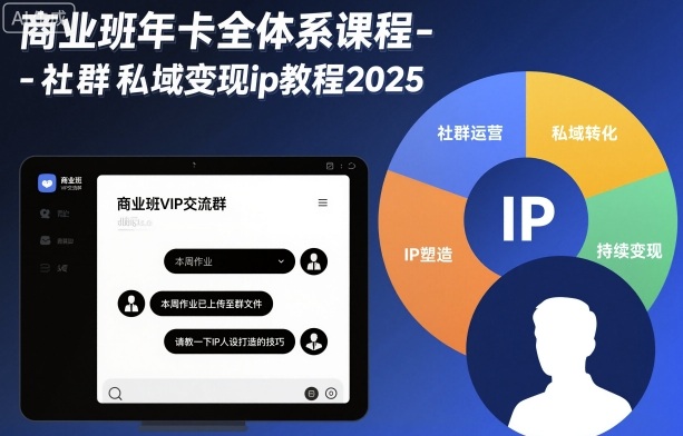 商业班年卡全体系课程-社群私域变现ip教程2025-野草资源库